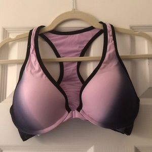 Pink Front Close Sports Bra